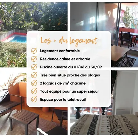 Les Loggias De Tamaris Avec Piscine 아파트 *